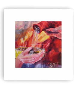 CORINNESMIT.ART | DRINK OF THE LIVING WATER, Size: 30" x 30" (760 mm x 760 mm), Medium: Oil on canvas, Availability: Original Paintings & Prints, Artist: Corinne Smit, Investment Art, Visit www.CorinneSmit.Art