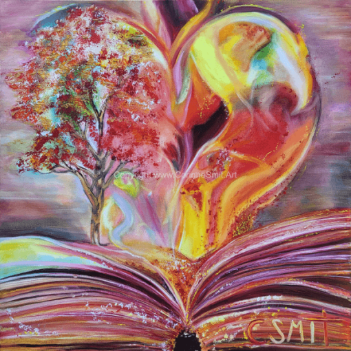 CORINNESMIT.ART | LOVE IS THE WORD. Size: 30" x 30" (760 mm x 760 mm), Medium: Oil on canvas, Availability: Original Painting & Prints, Artist: Corinne Smit, Investment Art, Visit www.CorinneSmit.Art