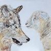 CORINNESMIT.ART | WOLF & LAMB, Size: 30" x 30" (760 mm x 760 mm), Medium: Oil on canvas, Artist: Corinne Smit, Availability: Original & Prints, Investment Art, Visit www.CorinneSmit.Art